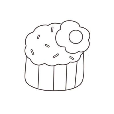 Cup Cake Of Stripes