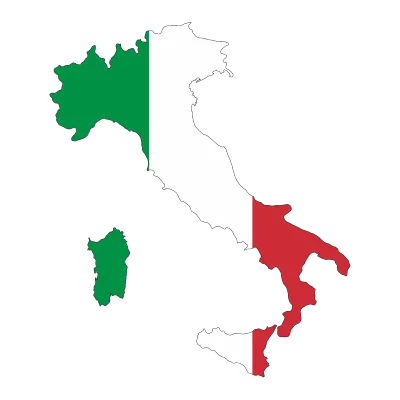 Italy Flag Map