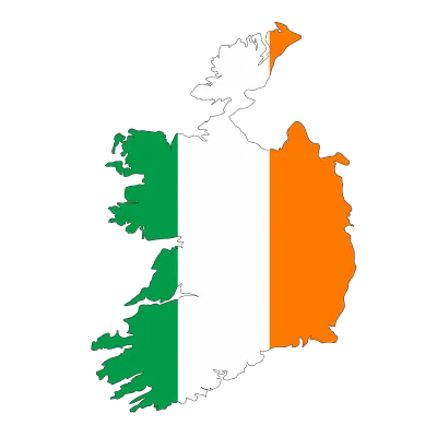 Ireland Flag Map