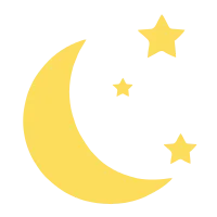 달 별 보름달 초승달 일러스트