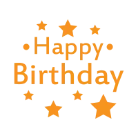 element happy birthday fot decoration
