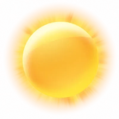 Sun element on png transparent
