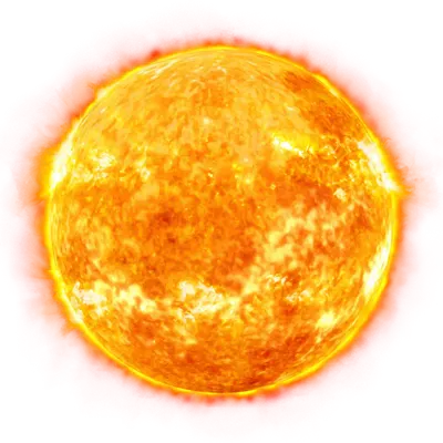 Sun element on png transparent