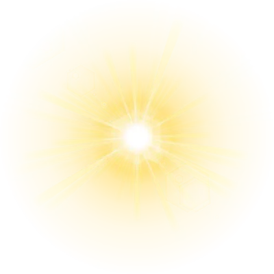 Sun element on png transparent