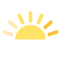 half sun summer icon