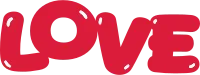 Cute Love word alphabet letters hand writing