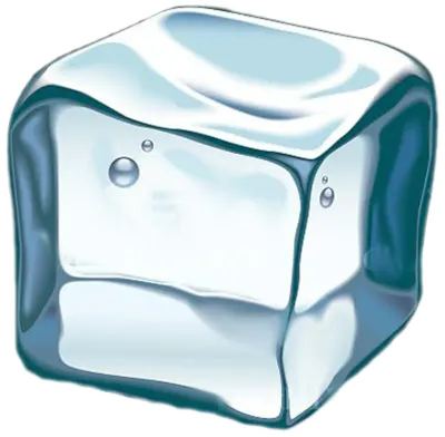 Ice cubes blue transparent element on png
