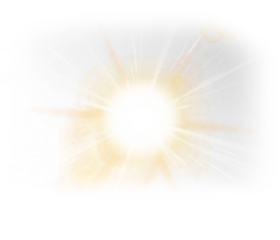 Sun element on png transparent