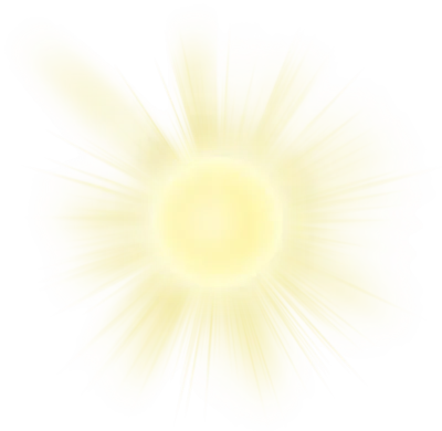 Sun element on png transparent