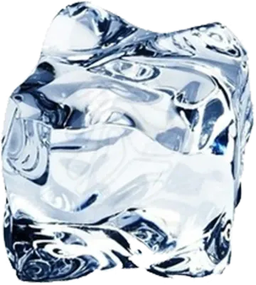 Ice cubes blue transparent element on png