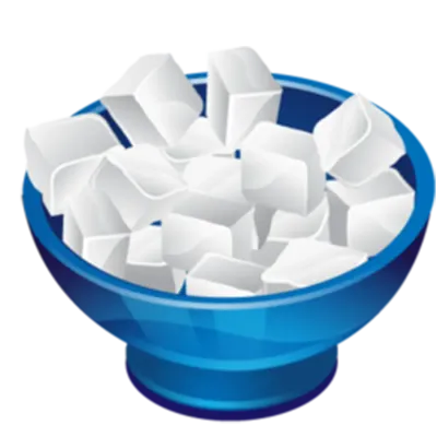 Ice cubes blue transparent element on png