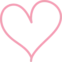 Heart line art doodle hand drawn