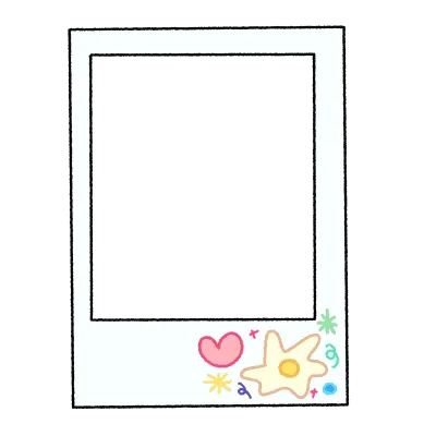 fancy flower Polaroid template
