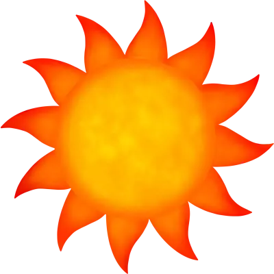 Hot Sun sunshine hand painting