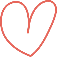 Heart line art doodle hand drawn