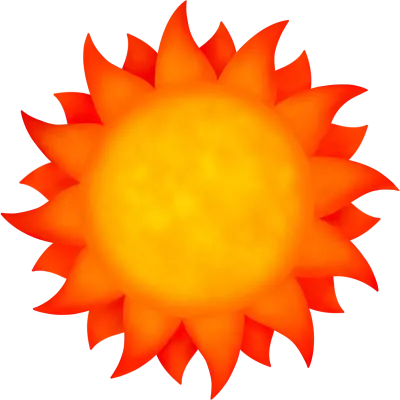 Hot Sun red sunshine hand painting