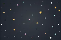 Dreamy background with moon stars and clouds, abstract fantasy background. Half moon, stars