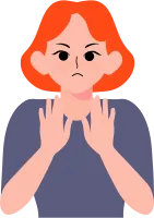 Serious Woman Gesturing No or Stop