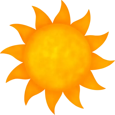 Sun orange sunshine hand painting
