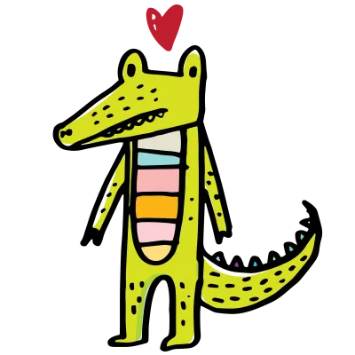 Cute crocodile cartoon, Hand drawing doodle cute crocodile, cute animal ,alligator
