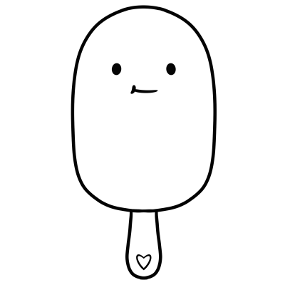 Cute Popsicle Ice cream outline