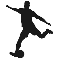 soccer player silhouette, football player silhouette