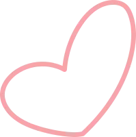 Heart line art doodle hand drawn