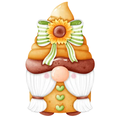 Gnome Sunflower Watercolor clipart  (Search  hand Gnome Watercolor)