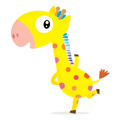 Cute giraffe cartoon, Hand drawing doodle cute giraffe