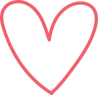 Heart line art doodle hand drawn