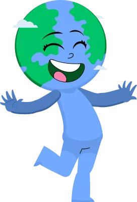 flat character earth celebration