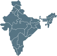 outline drawing of india map.