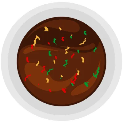 Soy sauce in a bowl cartoon