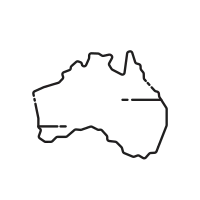 australia continent map icon