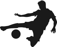 soccer player silhouette, football player silhouette