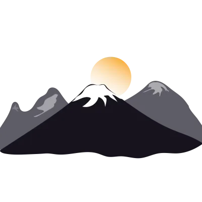 mountain and sun