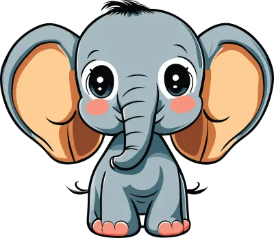 Cute baby elephant