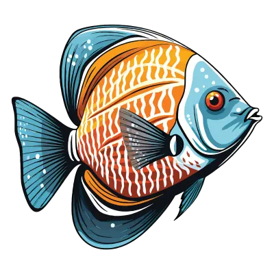 Marine Marvel Artistic Rendering of a Colorful Fish Butterflyfish