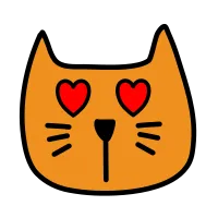 cat face pet  animal vector
