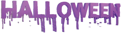 Purple scary Halloween 3D font