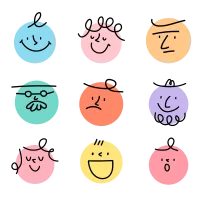 Face, icon face, emoji, illustrator