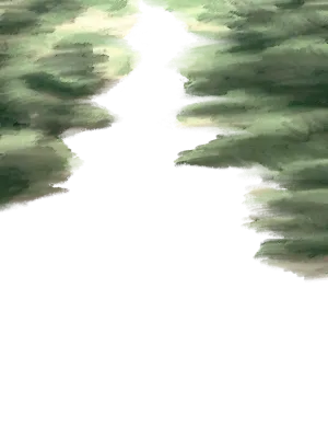 수채화 나무 일러스트