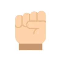 Hand Gesture of Clenched Fist Icon