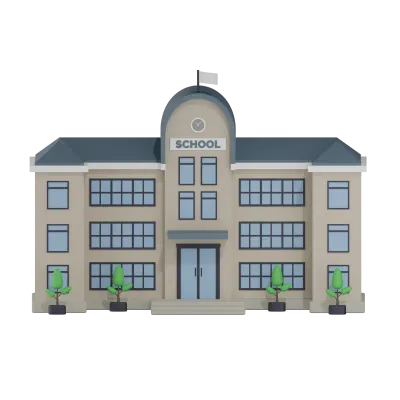 School Building 18  3D Illustration