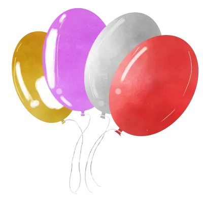 Flowers branch,balloons