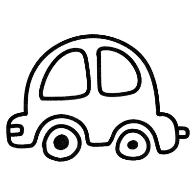 Cute car vehicle cartoon doodle