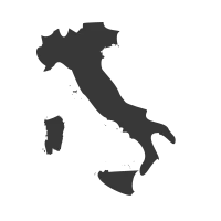 Italy National Map Glyph Filled icon