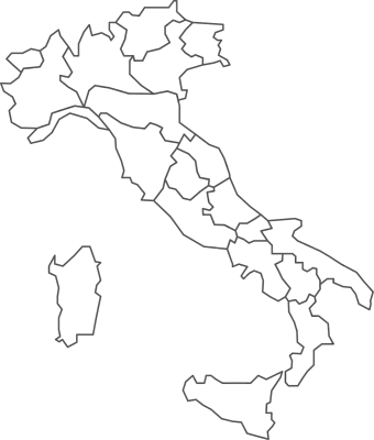 Map of Italy with detailed country map, line map.