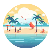 summer beach holiday vector