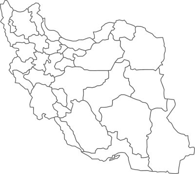 Map of Iran with detailed country map, line map.